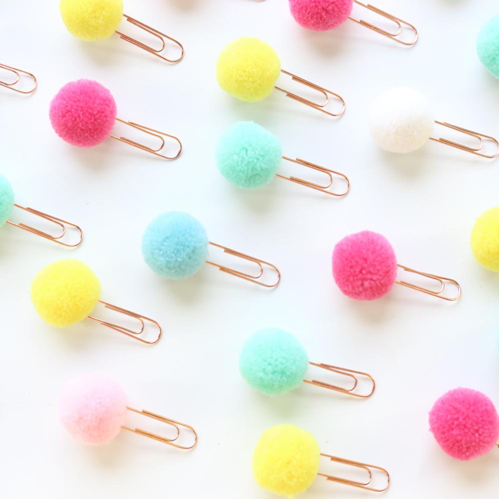Pom Pom Paper Clips 6-Pack