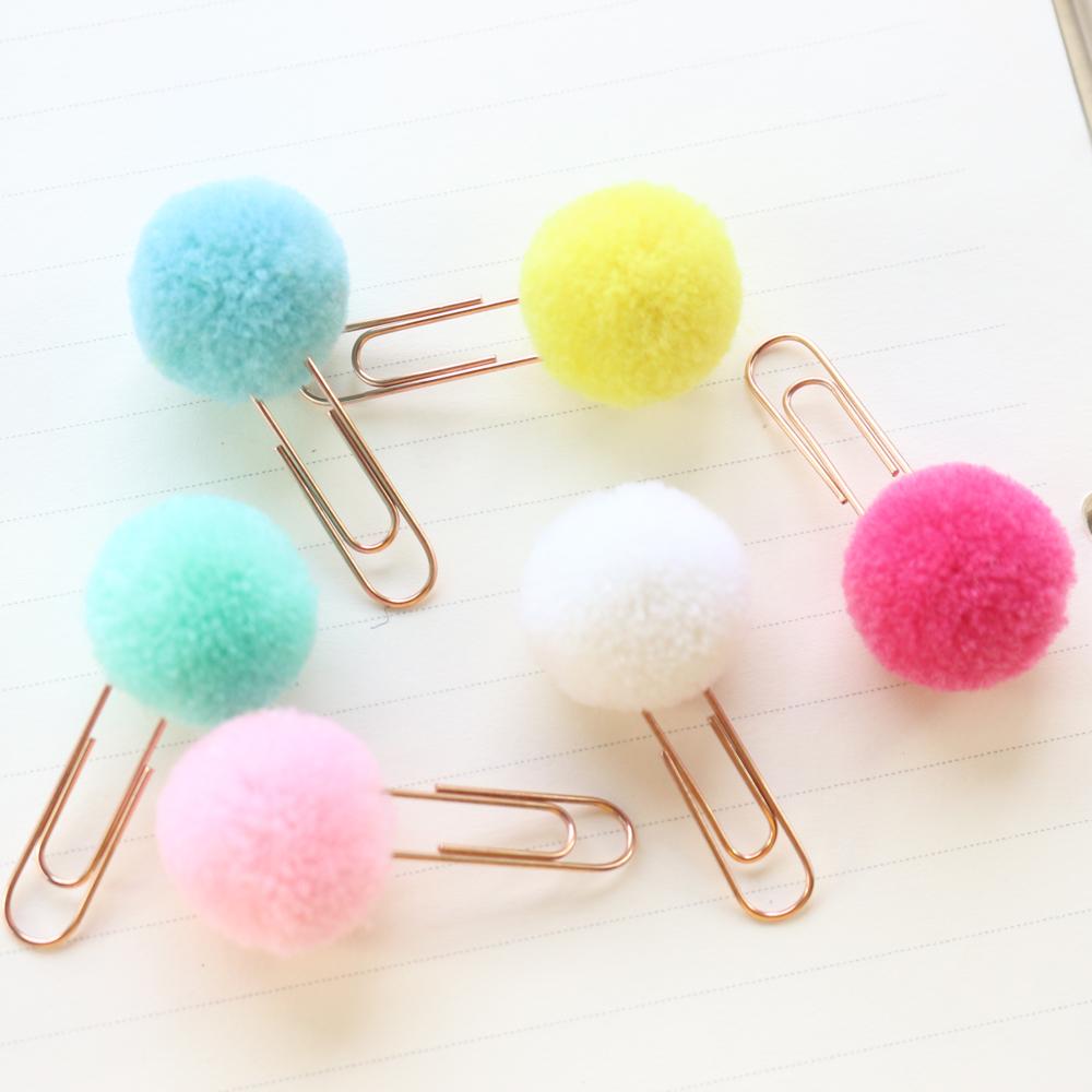 Pom Pom Paper Clips 6-Pack