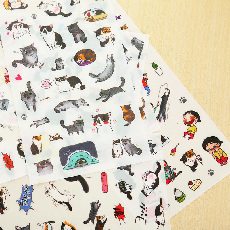 Korean Cat Stickers 6-pack