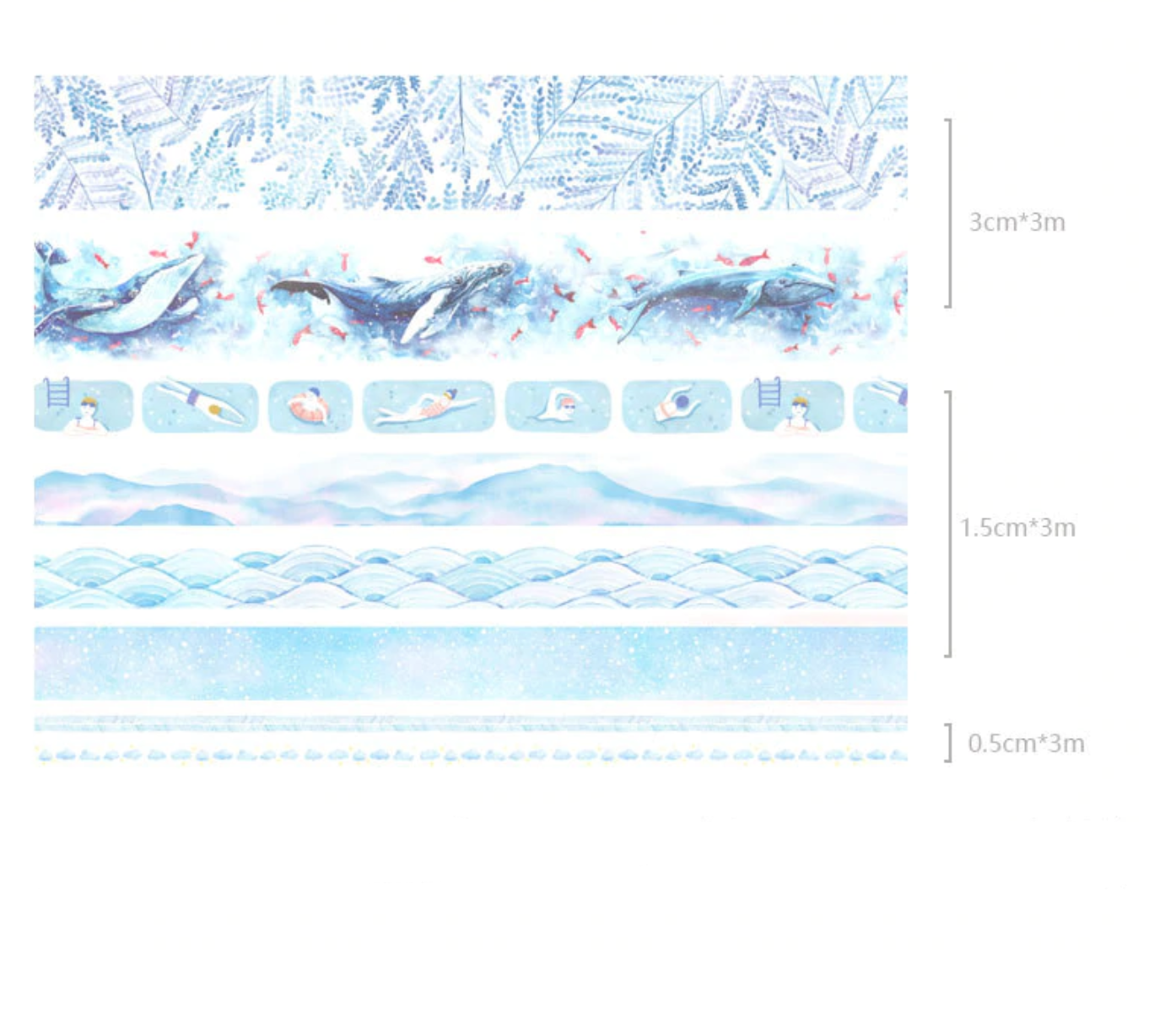 Blue World Washi Tape Set