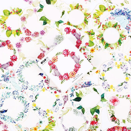 Summer Flower Wreath Stickers