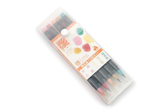 Akashiya Sai Watercolor Brush Pen - 5 Spring Color Set