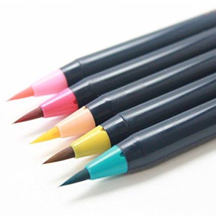 Akashiya Sai Watercolor Brush Pen - 5 Spring Color Set