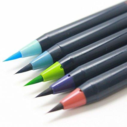 Akashiya Sai Watercolor Brush Pen - 5 Summer Color Set