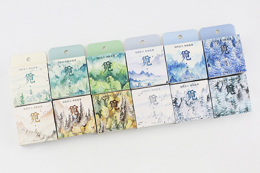Silent Nature Washi Tape (12 Types)