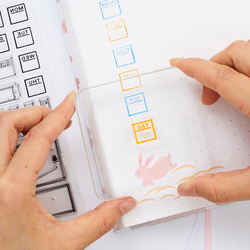 Bullet Journal Frames, Tags & Icons Stamp Set