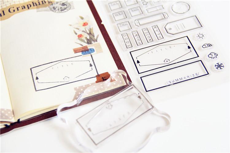 Bullet Journal Frames, Tags & Icons Stamp Set
