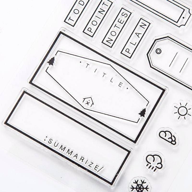 Bullet Journal Frames, Tags & Icons Stamp Set
