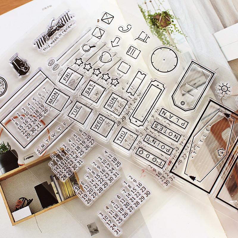 Bullet Journal Frames, Tags & Icons Stamp Set