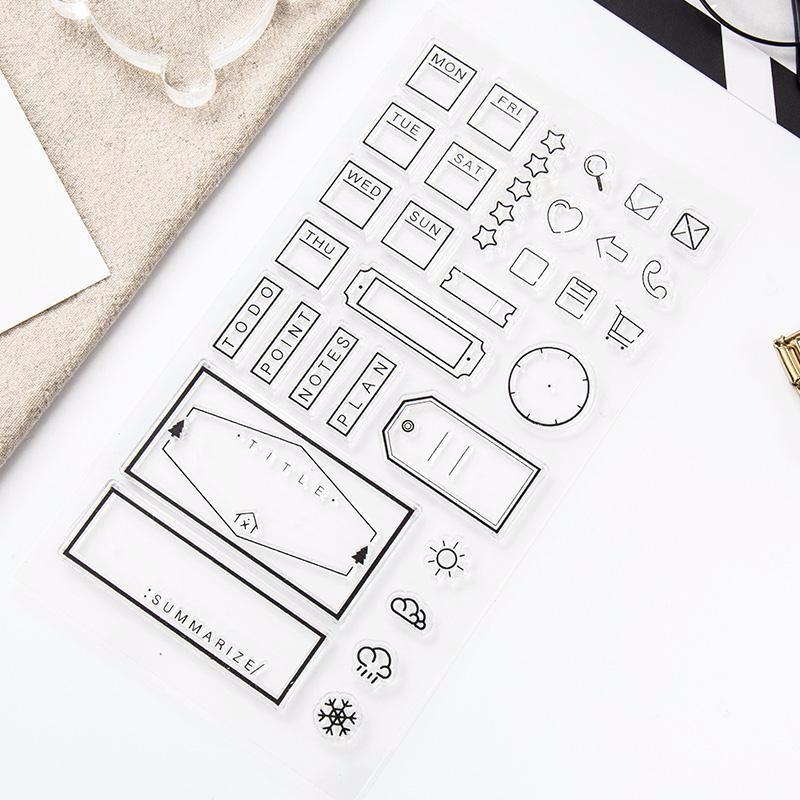 Bullet Journal Frames, Tags & Icons Stamp Set