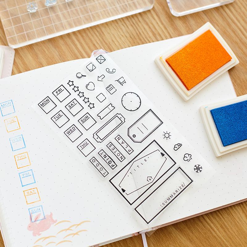 Bullet Journal Frames, Tags & Icons Stamp Set