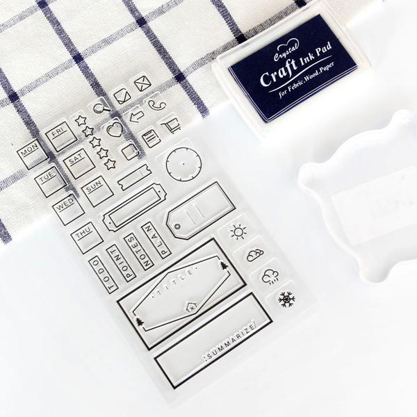 Bullet Journal Frames, Tags & Icons Stamp Set