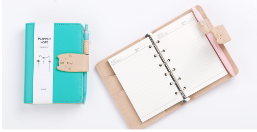 Cat Closure Leather Personal Planner