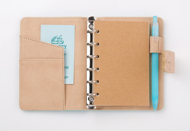 Cat Closure Leather Personal Planner