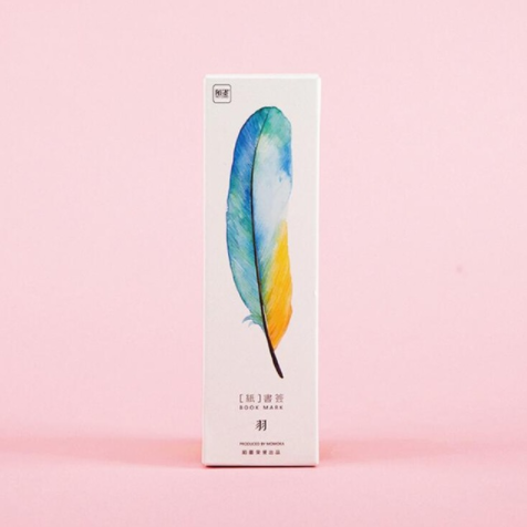 Colorful Feather Paper Bookmarks