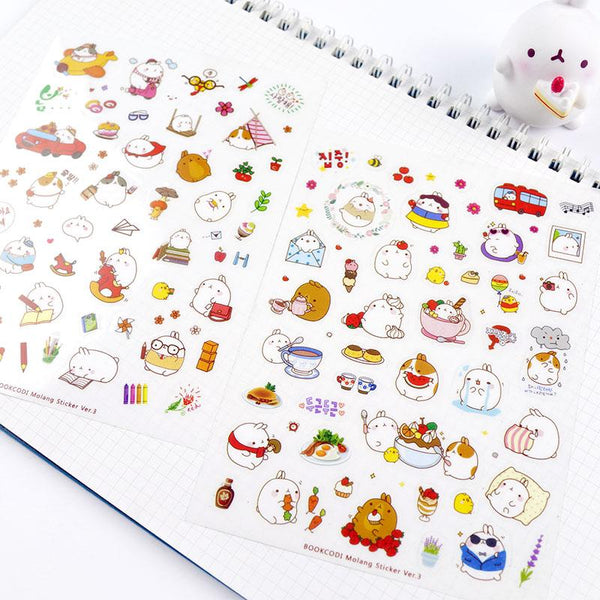 Molang Pens, Colorful Rabbits, Sweet Bunny, Carrot, Donut, Cookie, Pink  Bunny