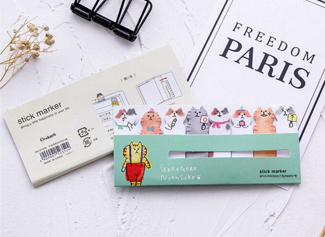 Goro Goro Nyansuke Sticky Note Page Markers