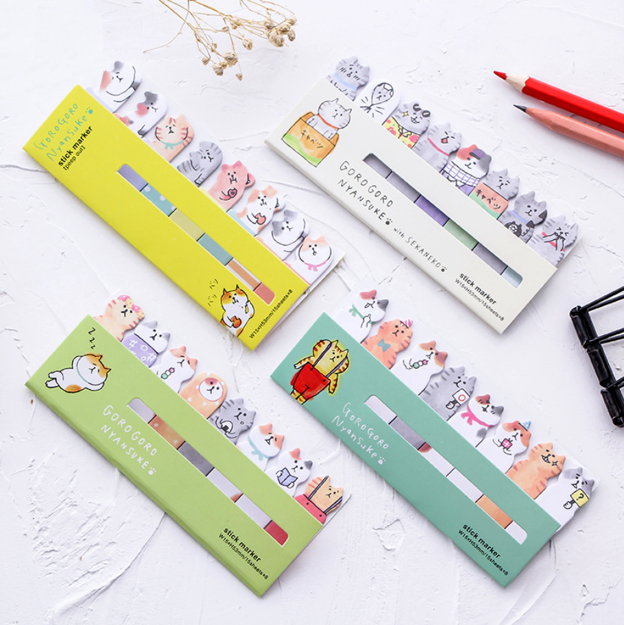 Goro Goro Nyansuke Sticky Note Page Markers