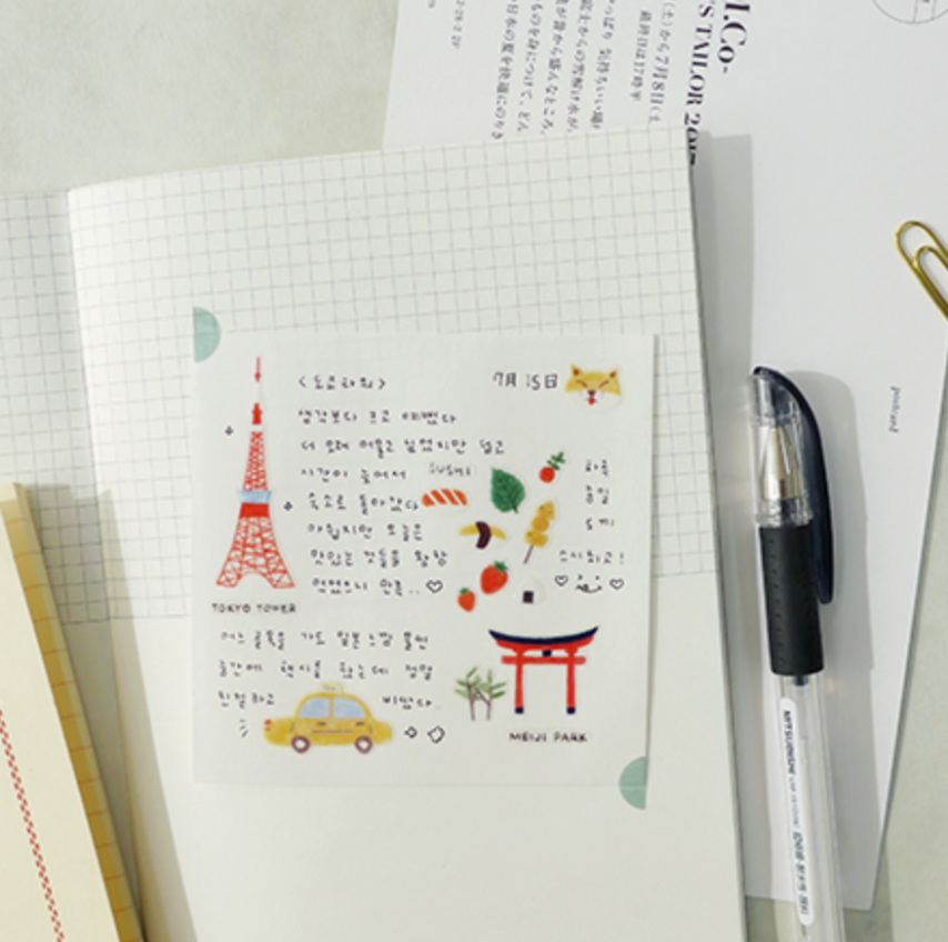 Suatelier Plastic Stickers - Daily in Tokyo