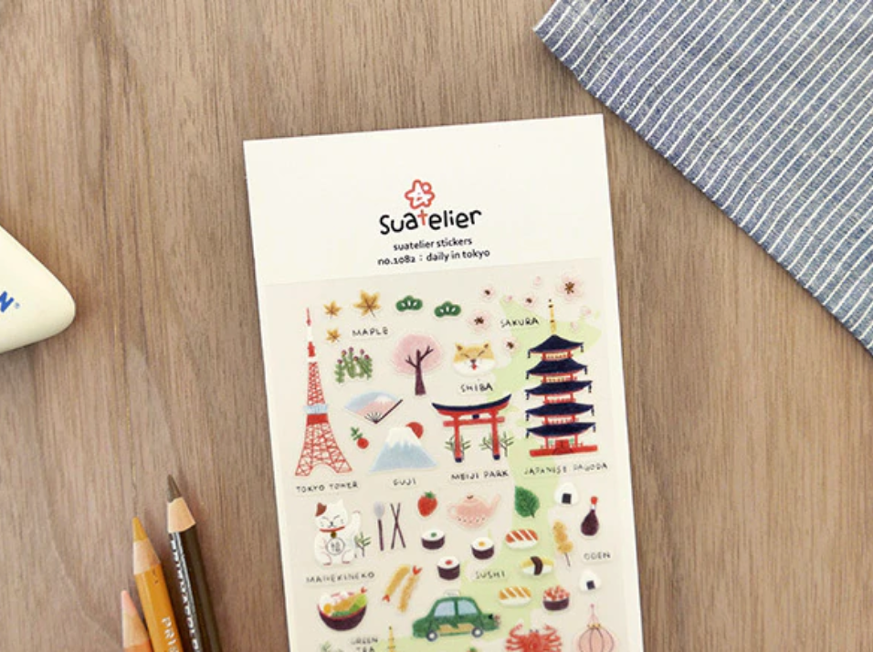 Suatelier Plastic Stickers - Daily in Tokyo