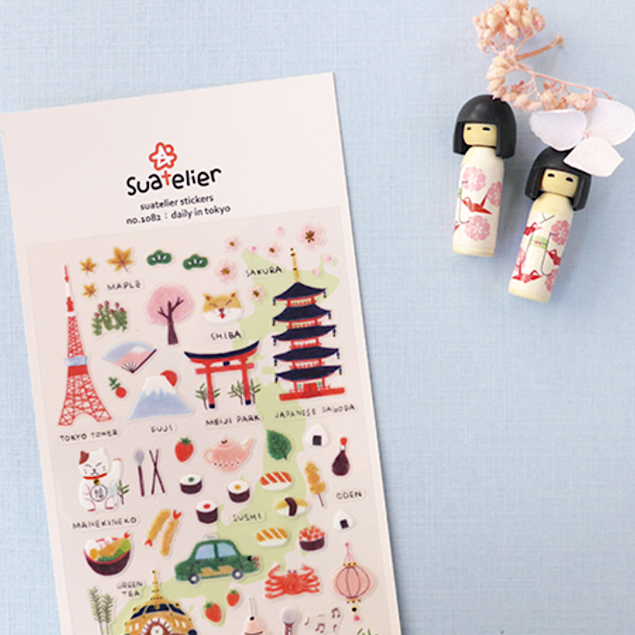 Suatelier Plastic Stickers - Daily in Tokyo