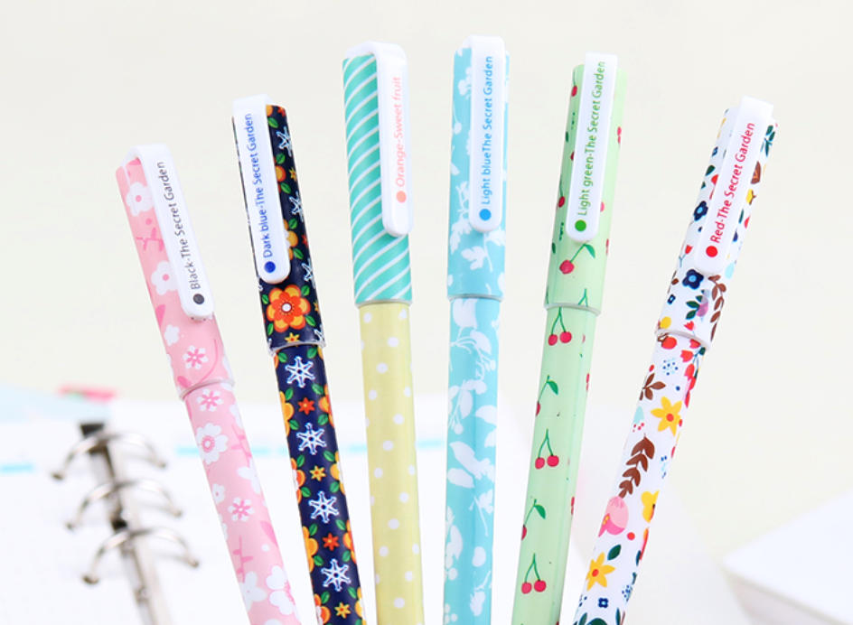 The Secret Garden Color Gel Ink Pen 6-pack