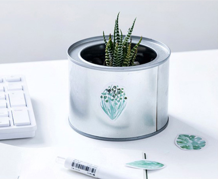 Green Leaves Paper Stickers