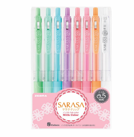 Japanese Sarasa Milk Color Gel Pen Set