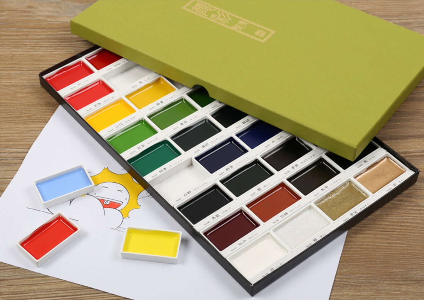 Kuretake Gansai Tambi Watercolor Palette - 36 Color Set