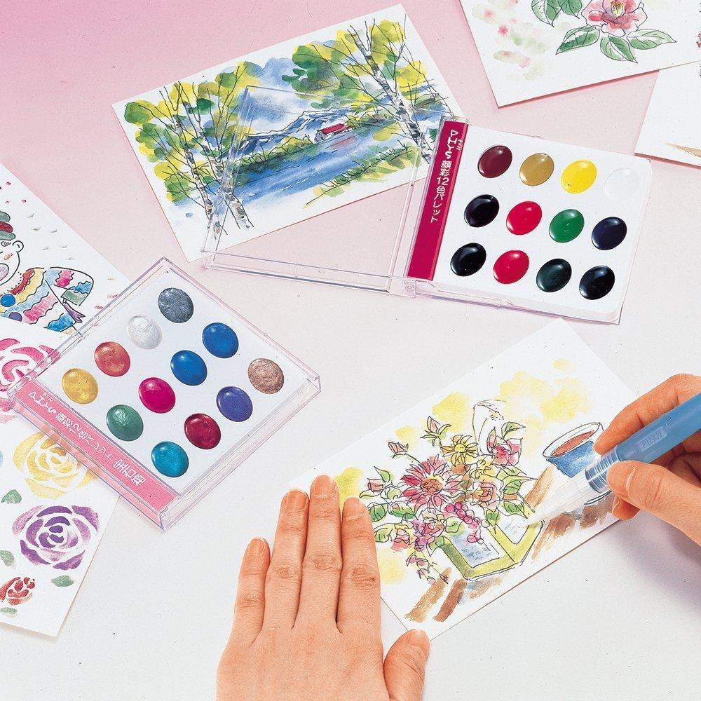 Kuretake Gansai Watercolor Palette - 12 Pearlescent Color Set