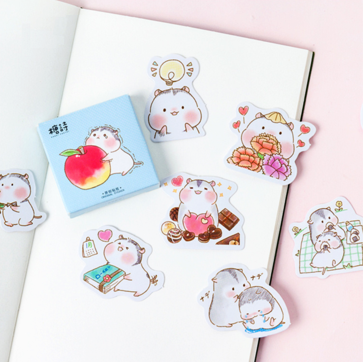Two Hamsters Paper Stickers