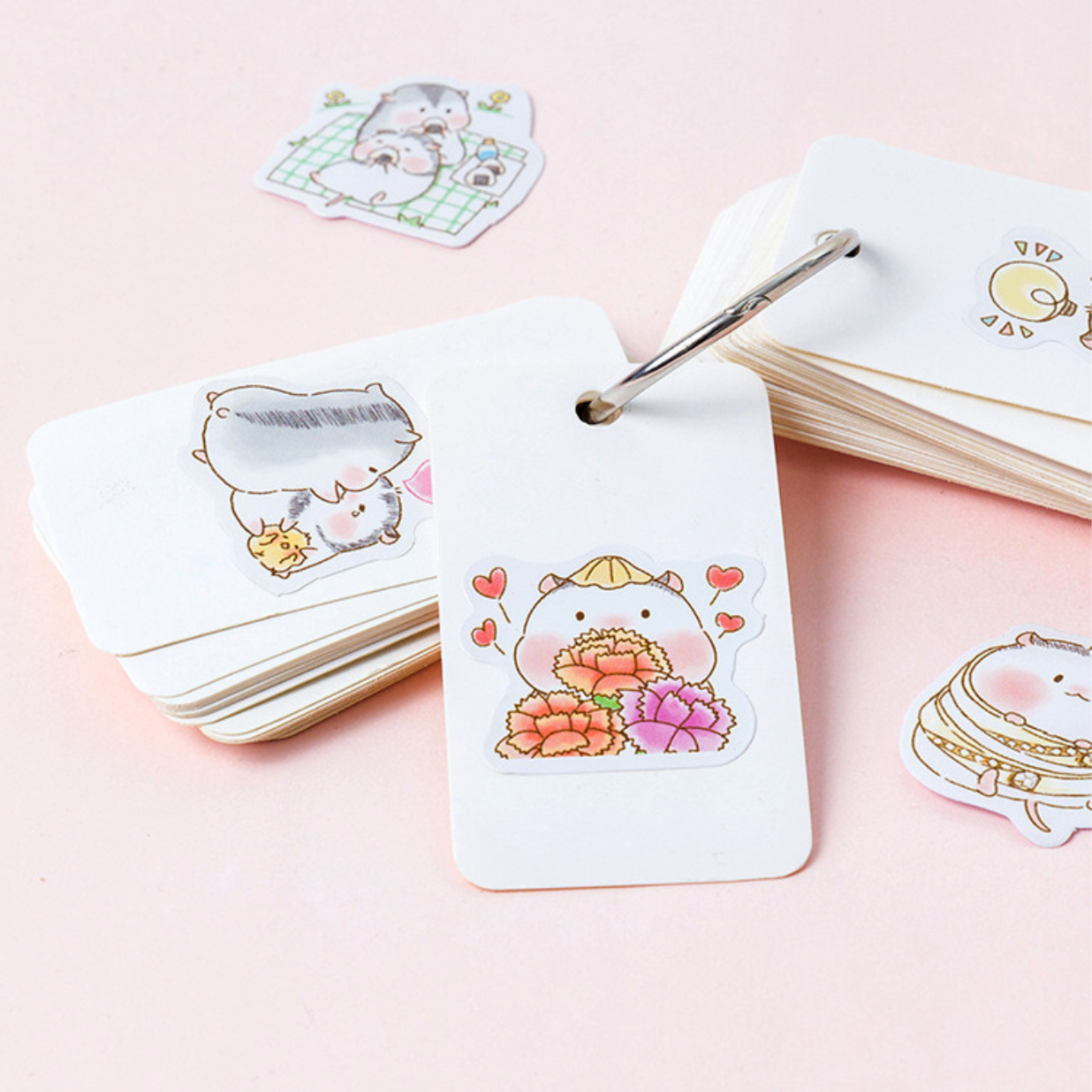 Two Hamsters Paper Stickers