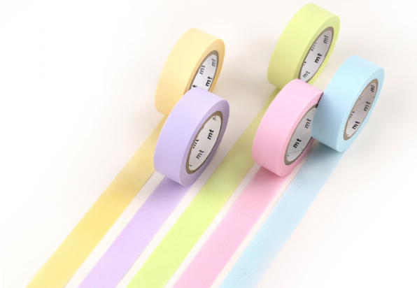 Macaron Color Tape Washi Masking Tapes Set 5pc 