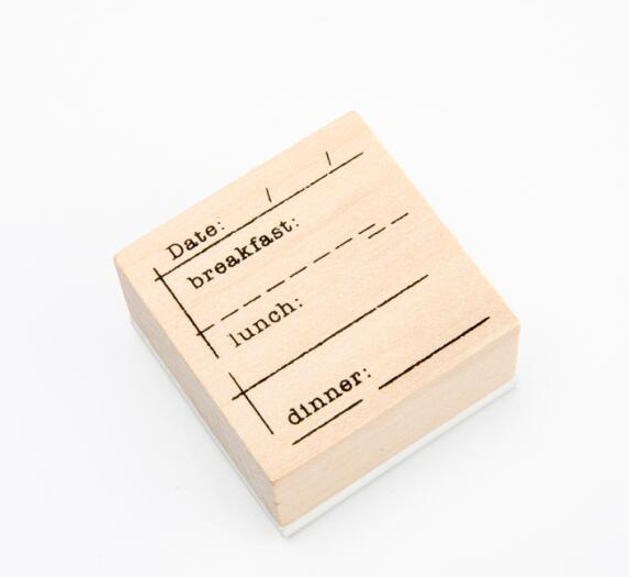 Vintage Planner Memo Wooden Stamp
