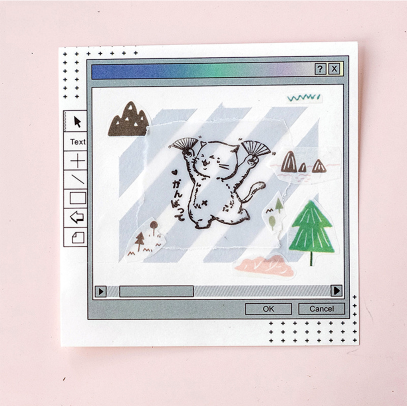 Nyan Nyan Neko Cartoon Cat Wooden Stamp