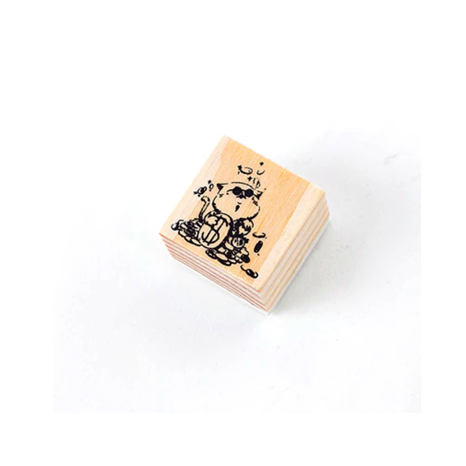 Nyan Nyan Neko Cartoon Cat Wooden Stamp