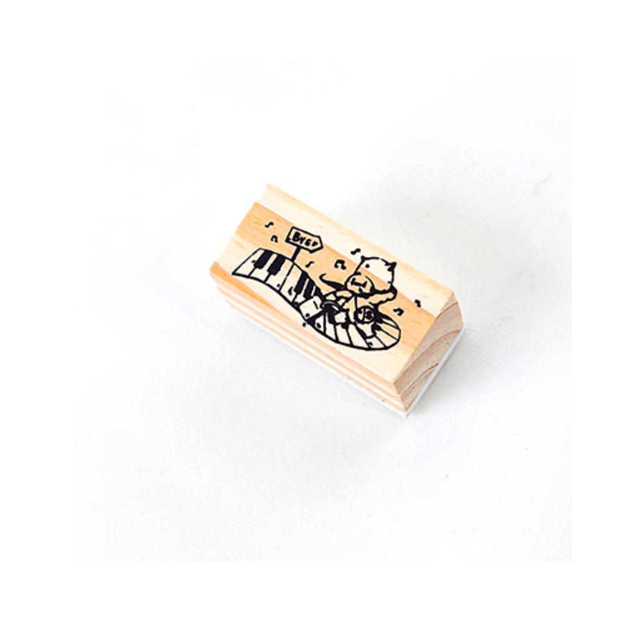 Nyan Nyan Neko Cartoon Cat Wooden Stamp