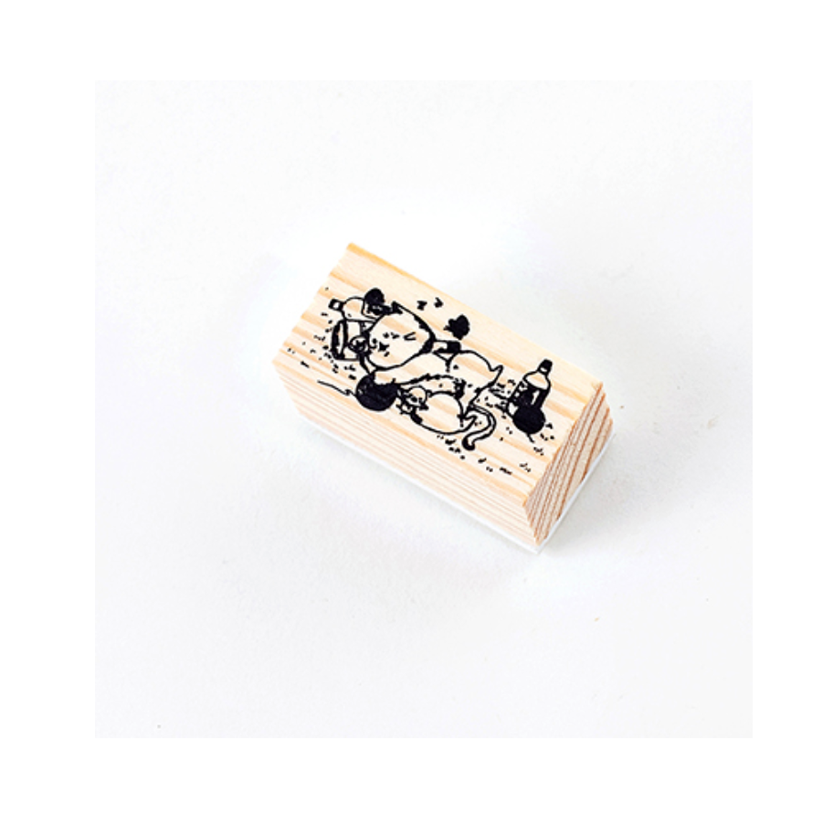 Nyan Nyan Neko Cartoon Cat Wooden Stamp