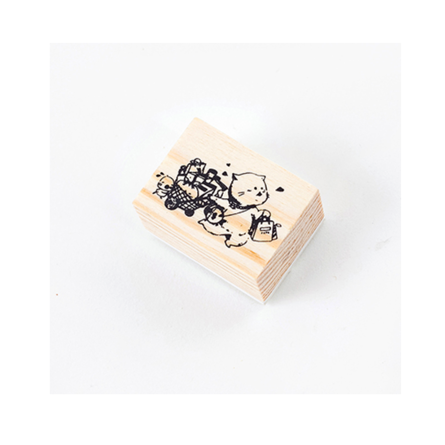 Nyan Nyan Neko Cartoon Cat Wooden Stamp