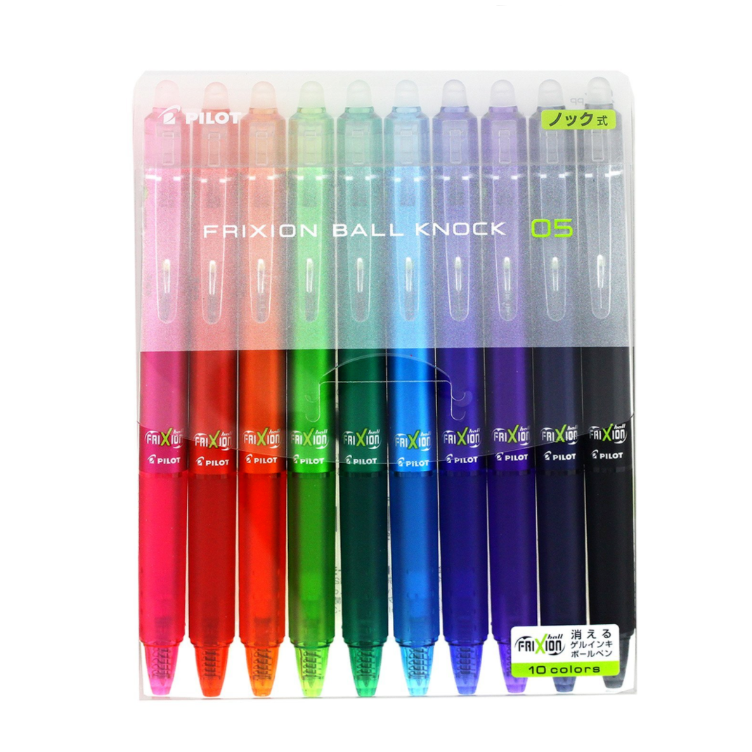 Pilot FriXion Ball Knock Retractable Gel Pen - 10 Color Set