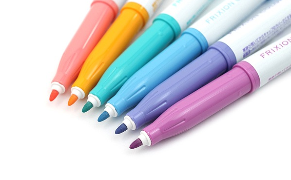 Pilot FriXion Erasable Markers 6pcs Pastel Highlighters Soft Color Erasable  Pen Kawaii Stationery Scrapbooking Pens For School