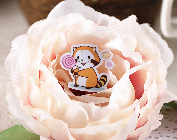 Red Panda Plastic Stickers