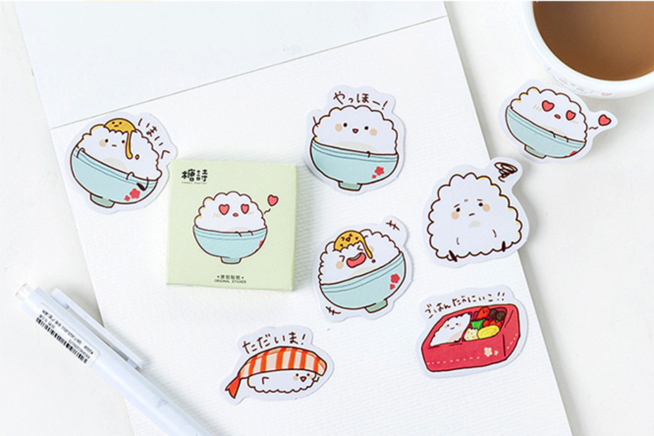 Rice Bowl Decorative Stickers