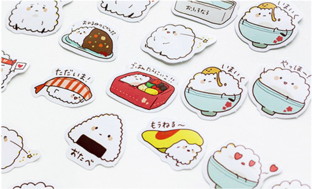 Rice Bowl Decorative Stickers