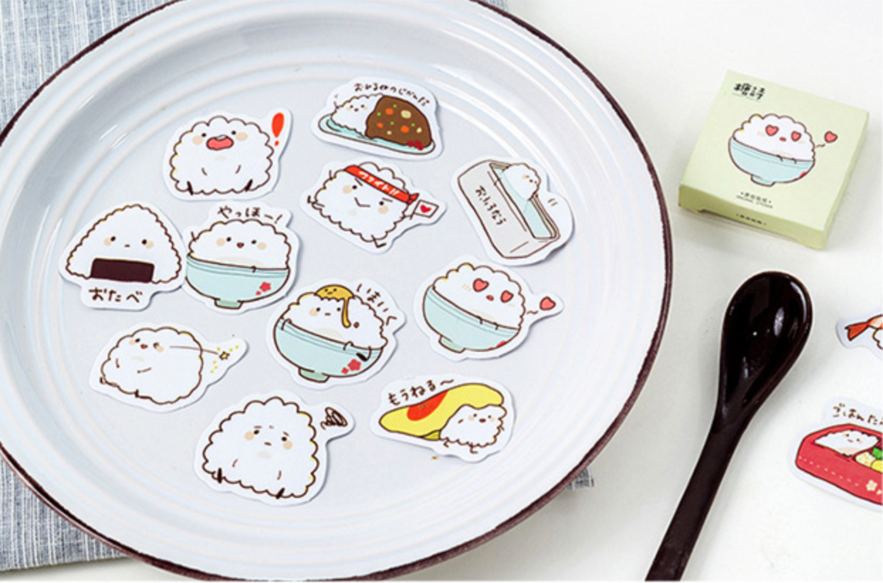 Rice Bowl Decorative Stickers