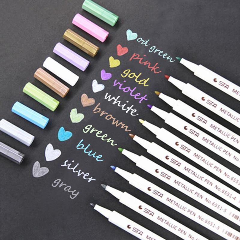 STA Metallic Shade Brush Pen 10-pack