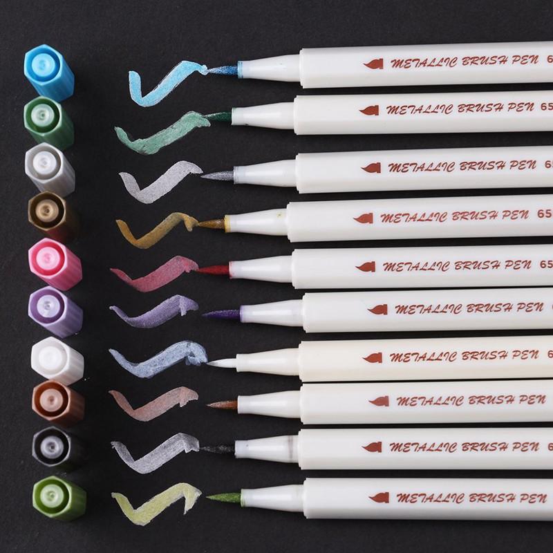 STA Metallic Shade Brush Pen 10-pack