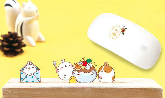 Molang Rabbit Sticker 6-Pack