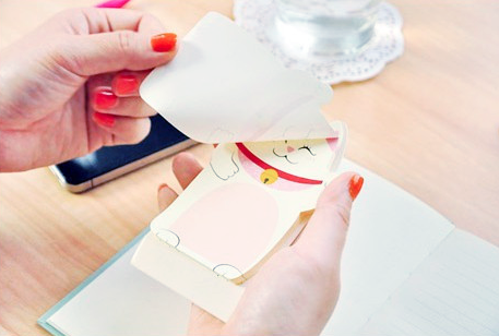 Fortune Cat Sticky Memo Pad