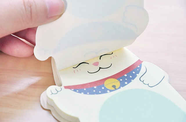 Fortune Cat Sticky Memo Pad